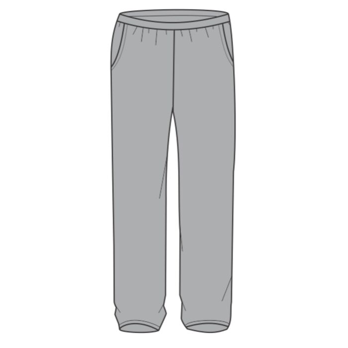 Adult Combed Ring-Spun Blended CVC Fleece Open Bottom Pant Thumbnail