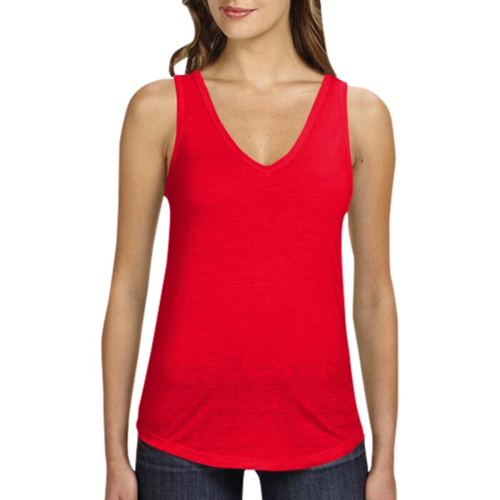 +CANVAS Ladies' Flowy V-Neck Tank Thumbnail