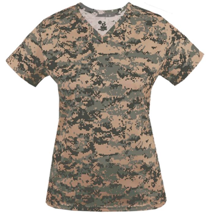 Ladies' Digital V-Neck Tee Thumbnail