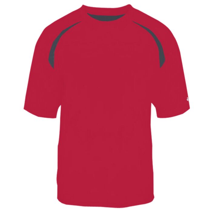 Adult Short-Sleeve Performance Tee with Heather Shoulder Inserts Thumbnail