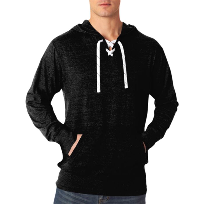 J.America Adult Sport Lace Jersey Hooded Tee Thumbnail
