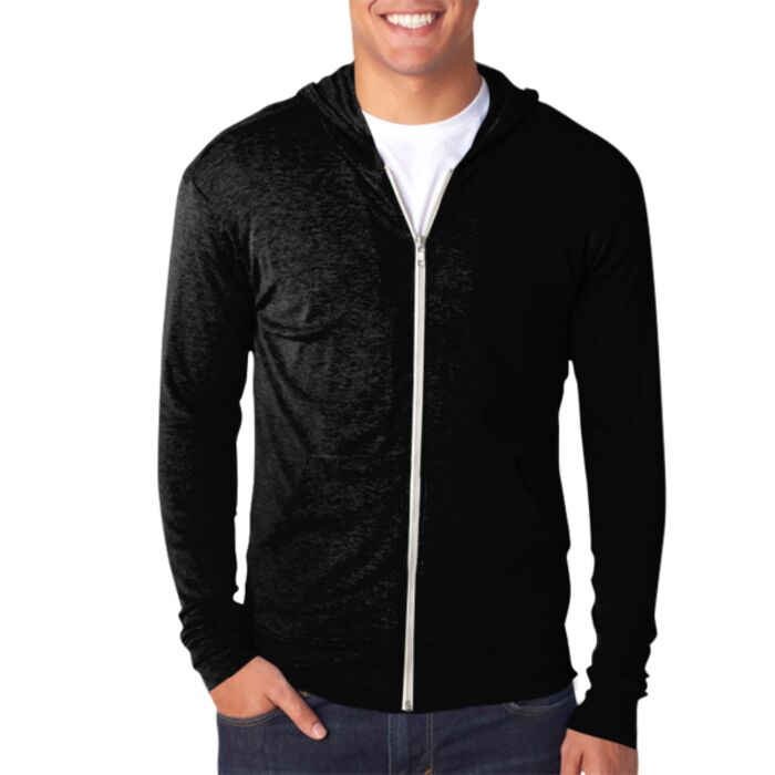 Unisex Triblend Full-Zip Lightweight Hoodie Thumbnail