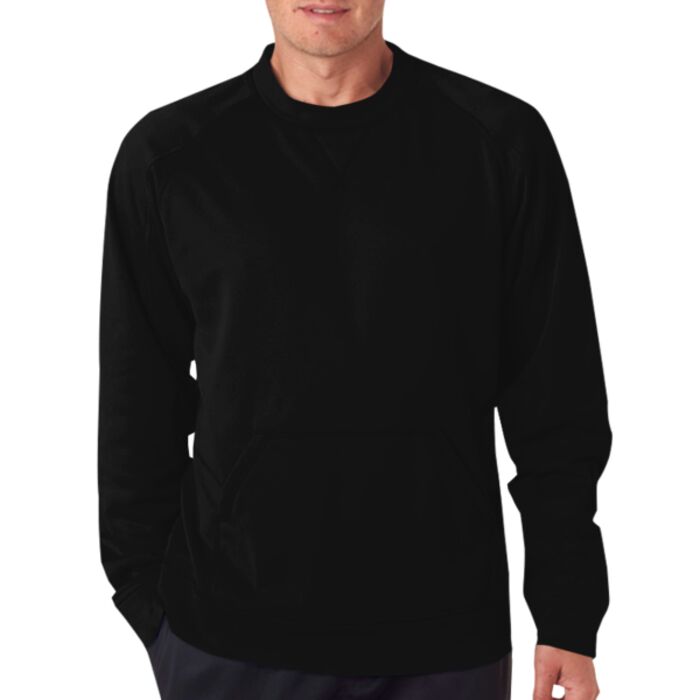 UltraClub&reg; Adult Cool & Dry Sport Crew Neck Fleece Thumbnail