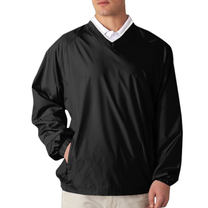 UltraClub Adult Micro-Poly V-Neck Windshirt Thumbnail