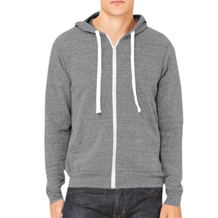 Unisex Triblend Sponge Fleece Full-Zip Hoodie Thumbnail