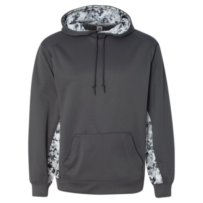 Men's Digital Camo Colorblock Performance Fleece Hooded Sweatshirt Thumbnail
