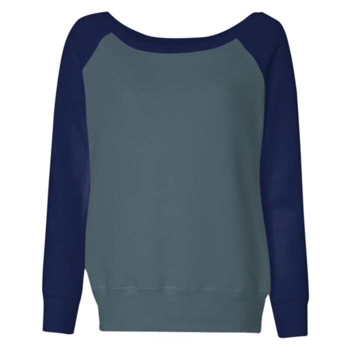 +CANVAS Ladies' Sponge Fleece Wide Neck Sweatshirt Thumbnail