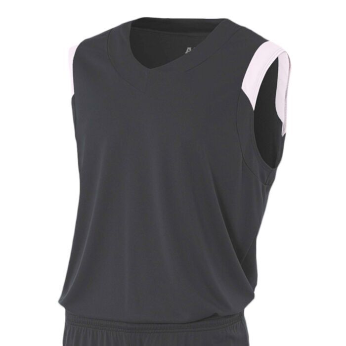 Youth Moisture Management V-neck Muscle Thumbnail