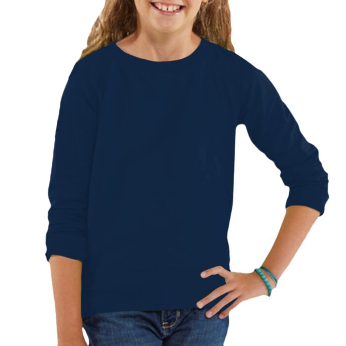 LA T Girls' Lightweight French Terry Slouchy Pullover Thumbnail