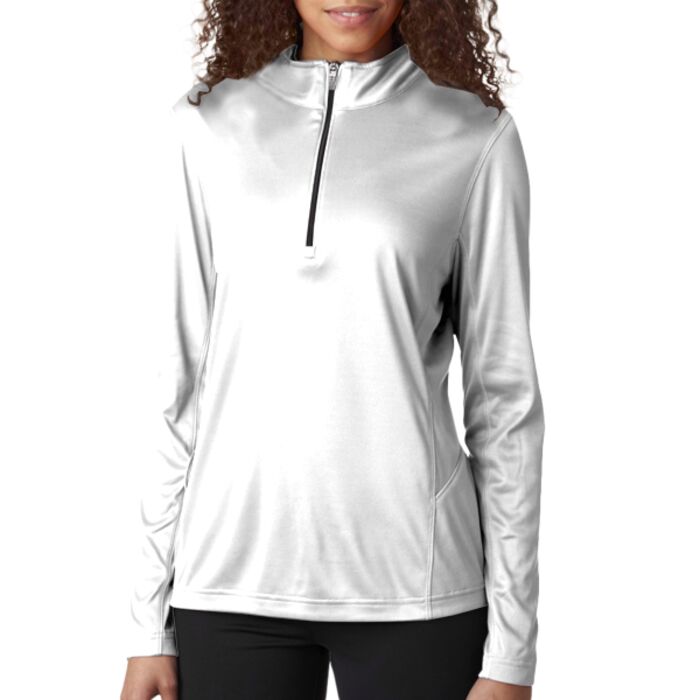 UltraClub&reg; Ladies' Cool & Dry Sport 1/4-Zip Pullover Thumbnail
