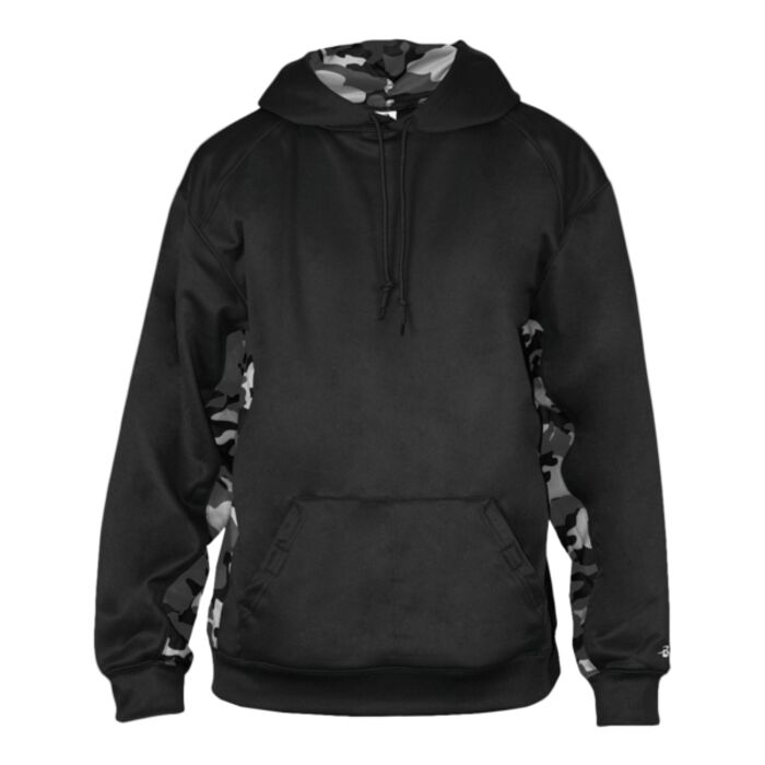 Adult Camo Color Block Hooded Fleece Thumbnail