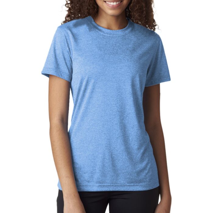 UltraClub&reg; Ladies' Cool & Dry Heather Performance Tee Thumbnail