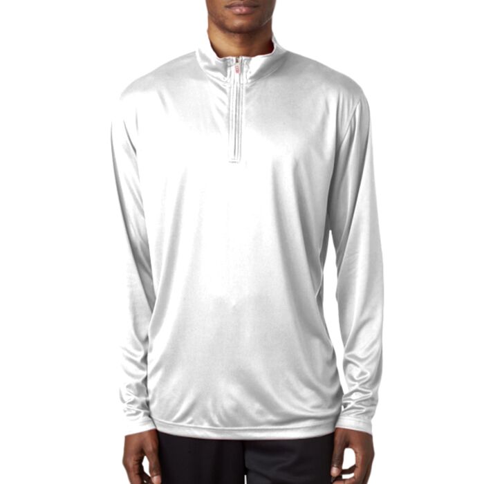 UltraClub&reg; Men’s Cool & Dry Sport Performance Interlock 1/4-Zip Pullover Thumbnail