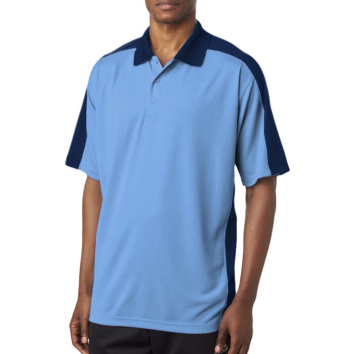 UltraClub&reg; Adult Cool & Dry Stain-Release 2-Tone Performance Polo Thumbnail