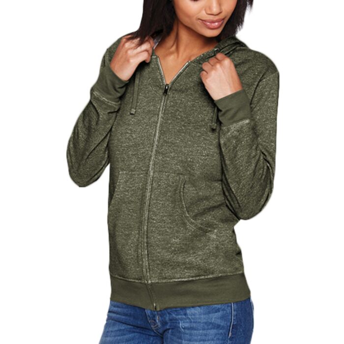 Next Level Unisex Denim Fleece Full-Zip Hoody Thumbnail