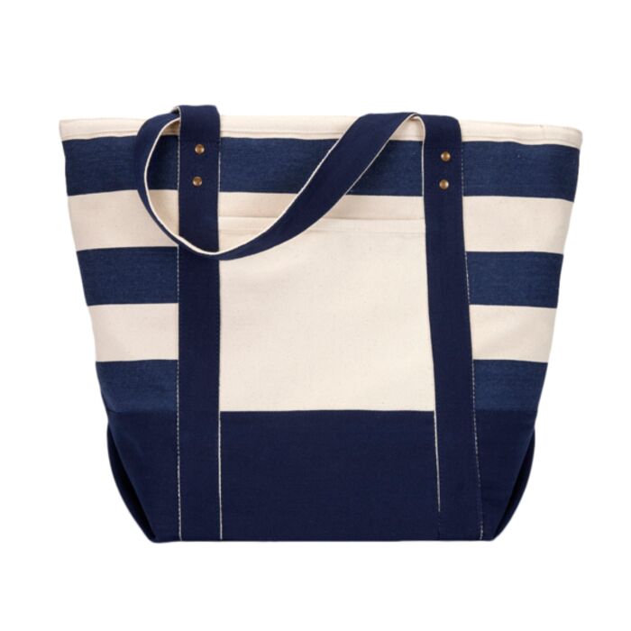 Seaside Zippered Cotton Tote Thumbnail