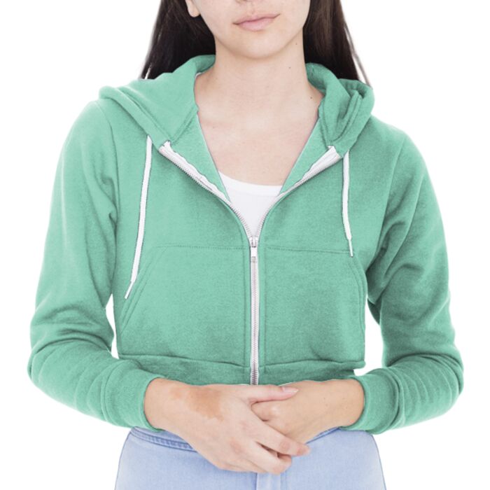 F397 Cropped Flex Fleece Hooded Sweatshirt Thumbnail