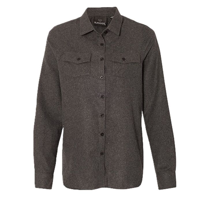 Women's Solid Flannel Shirt Thumbnail