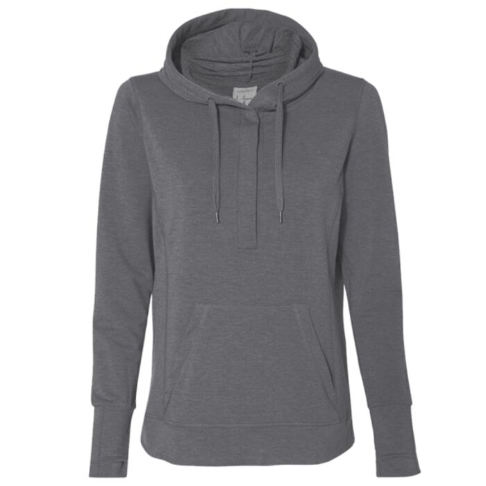 Ladies' Omega Stretch Snap-Placket Hooded Sweatshirt Thumbnail