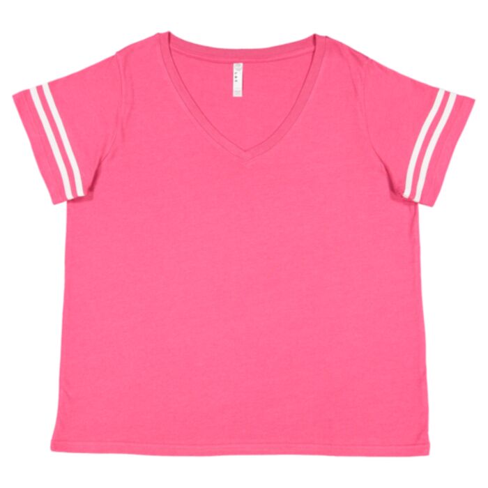 Women's Curvy Collection Vintage Football T-Shirt Thumbnail