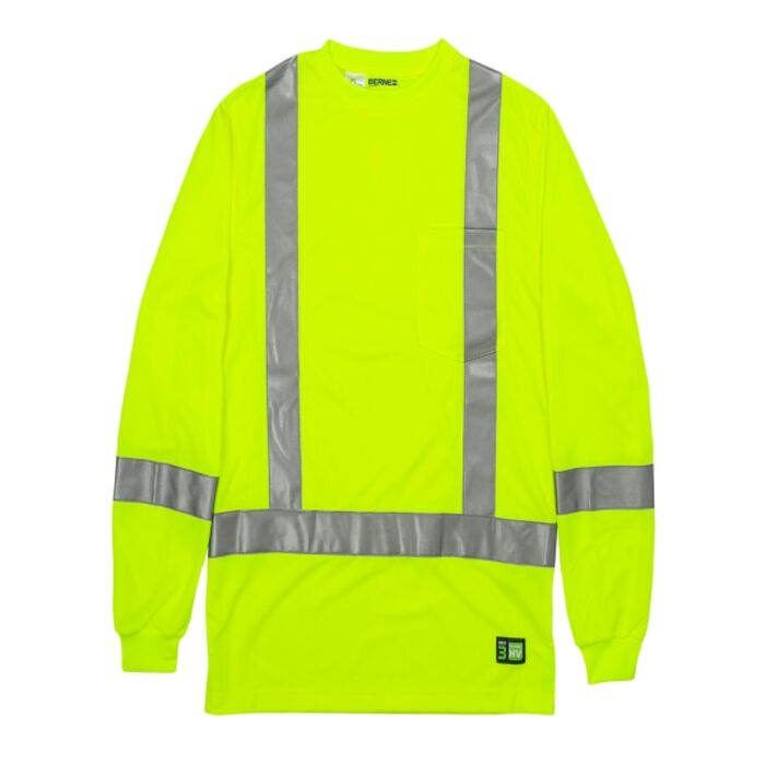 Men's Tall Hi-Vis Class 3 Performance Long Sleeve T-Shirt Thumbnail